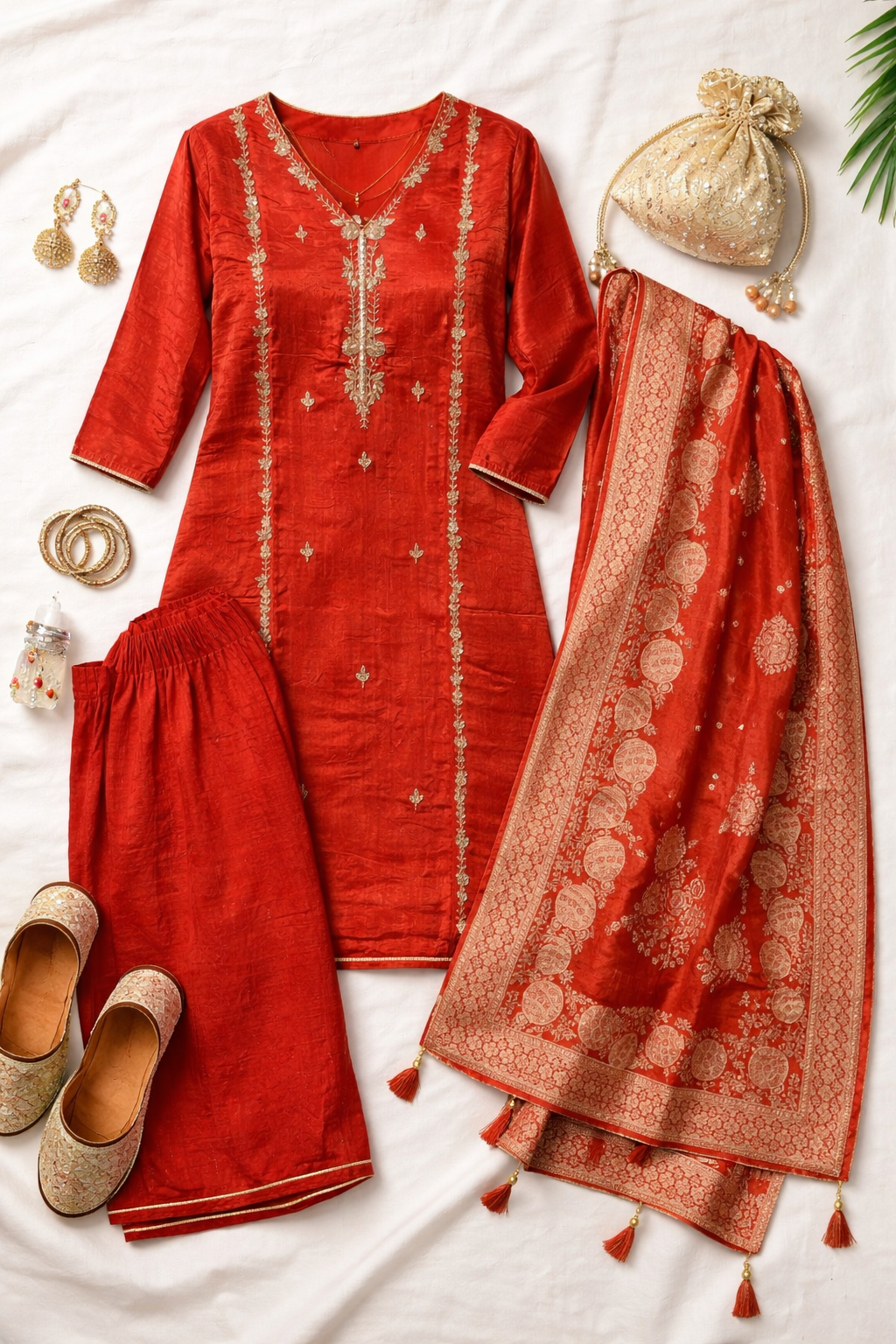 Ruhani Embroidered Suit Set