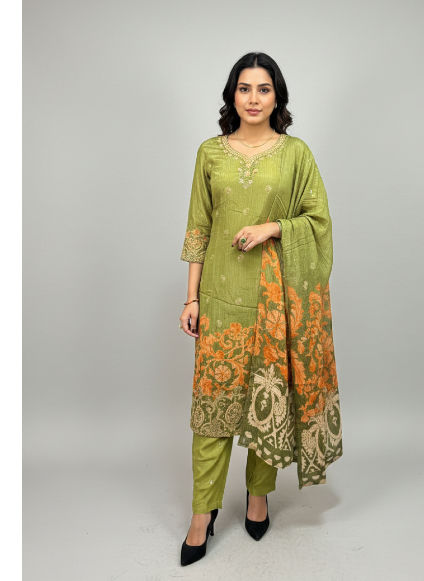 The Olive Zari Fusion Set