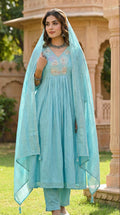 Blue Bliss Anarkali