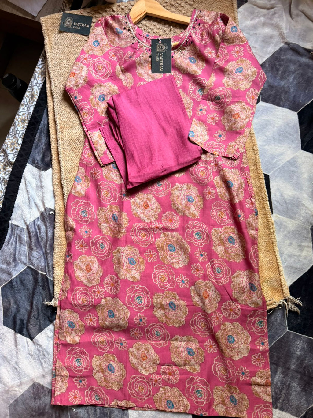 The Rose pink floral set