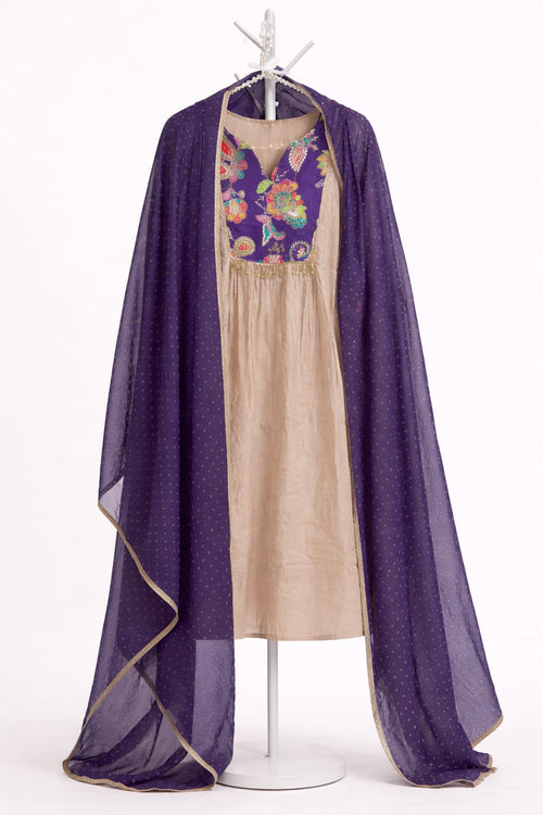 Beige–Neeli Kurta Set