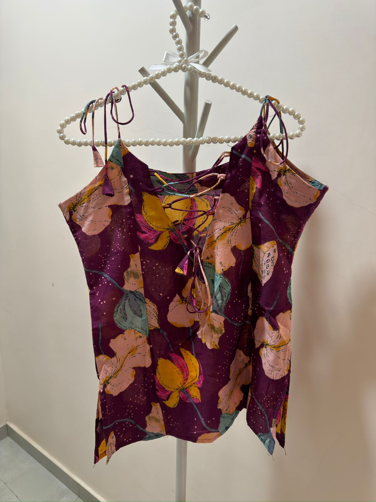 Plum colored spaghetti strap top