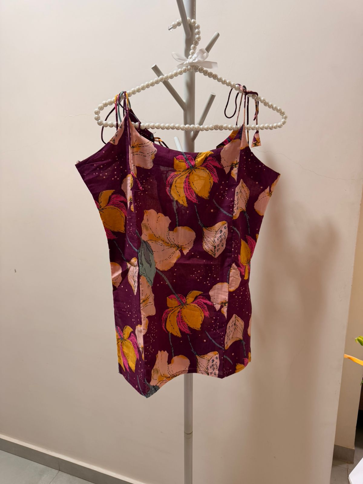 Plum colored spaghetti strap top