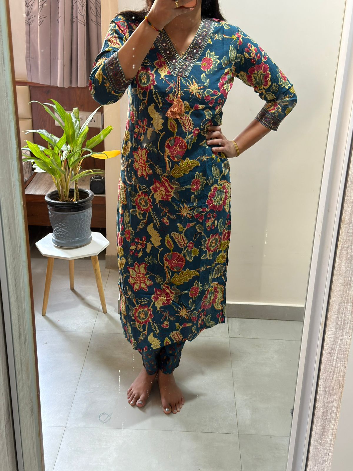 Shyam Rang Phoolwari Suit